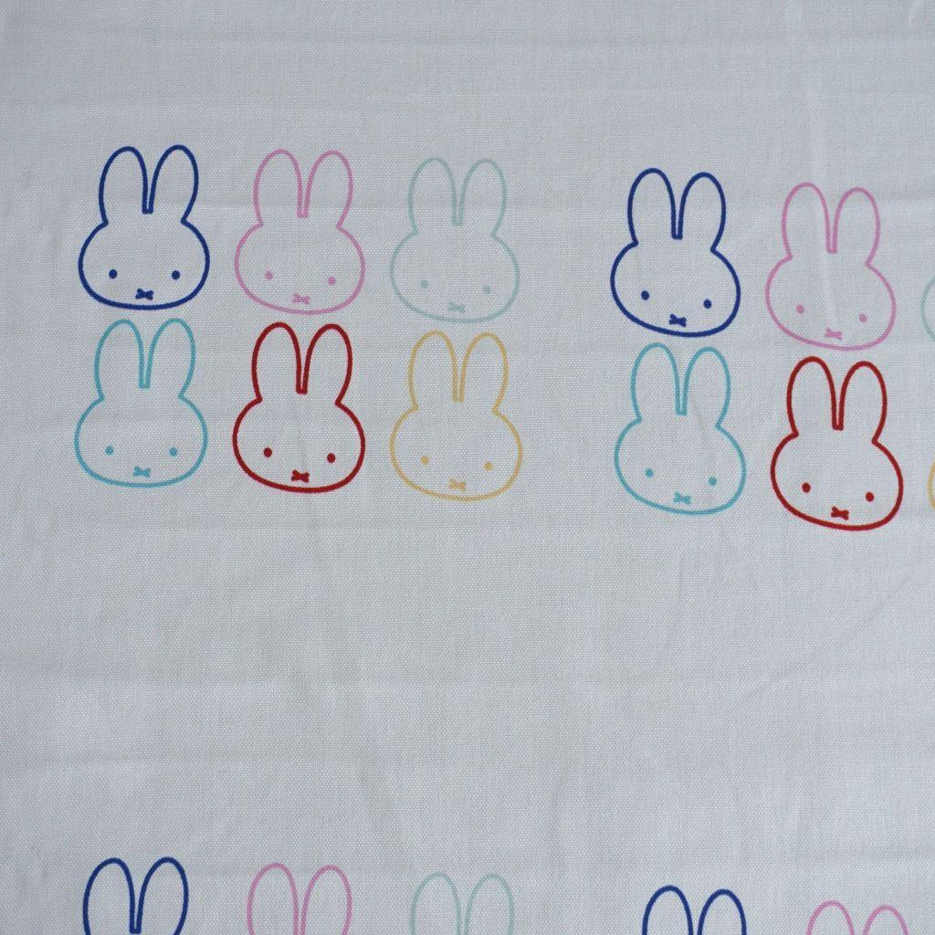 Dekostoff Canvas Miffy Nientje bunt weiß